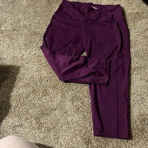 L Victoria Secret grape capris leggings